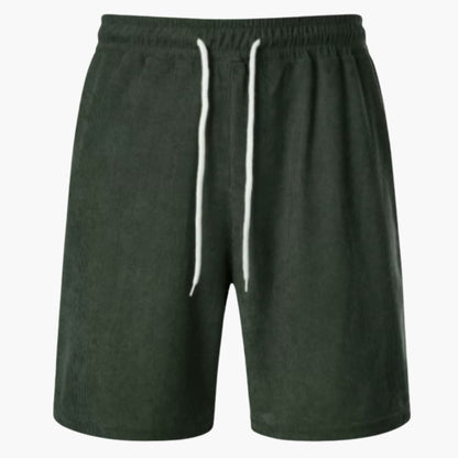 Men's Corduroy Shorts Elastic Waistband Drawstring