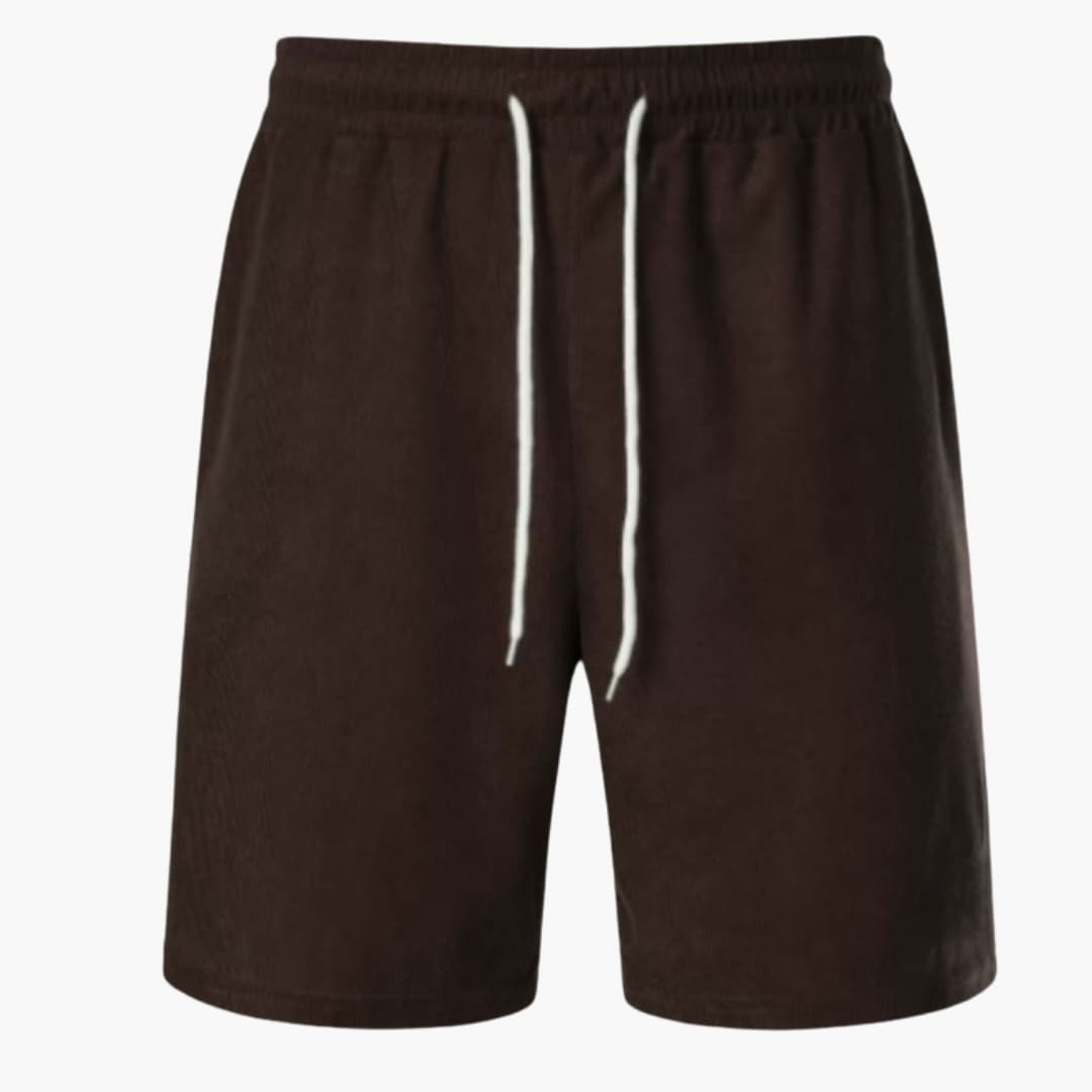 Men's Corduroy Shorts Elastic Waistband Drawstring