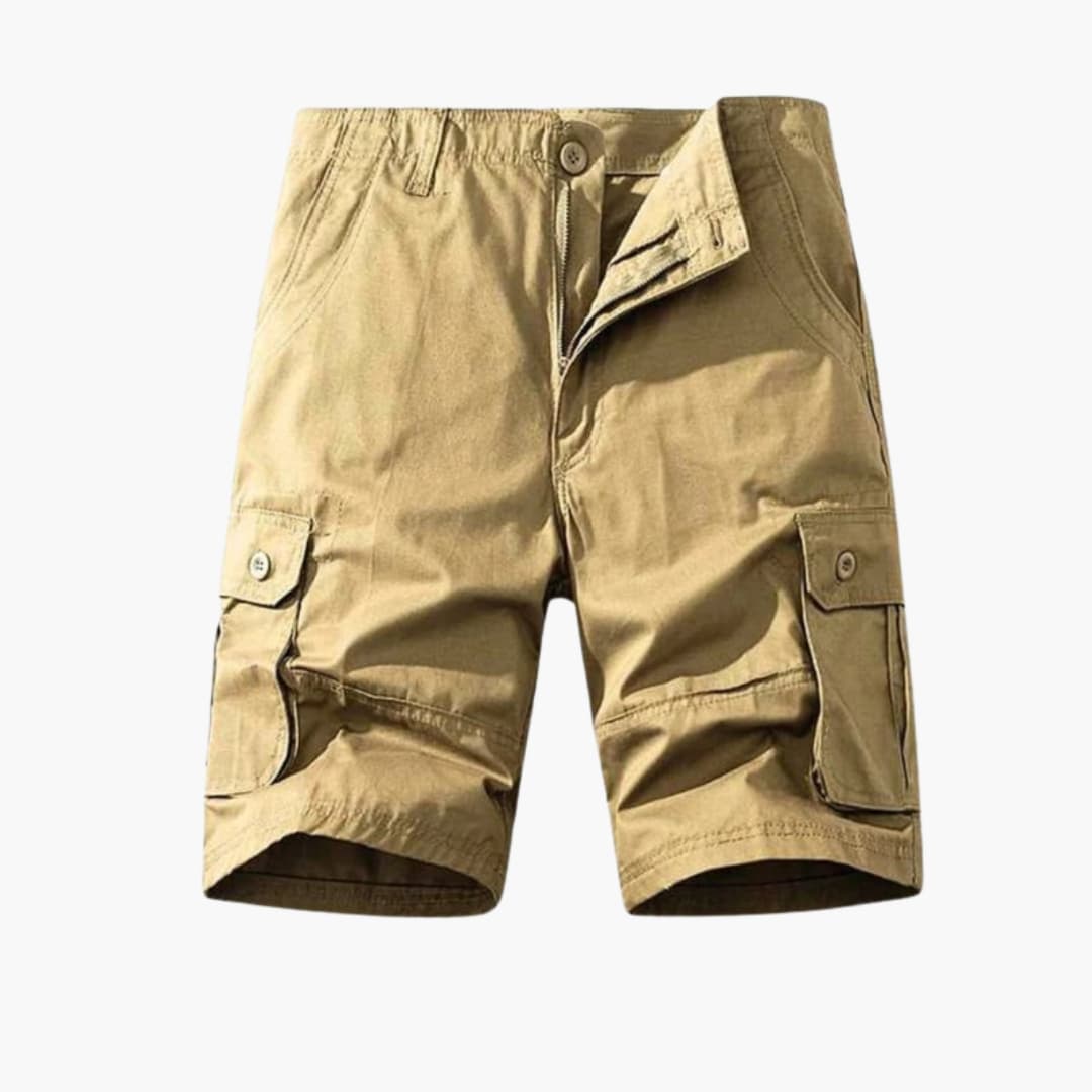 Men's Cotton Cargo Shorts Belted Flap Pockets - Fashinoza