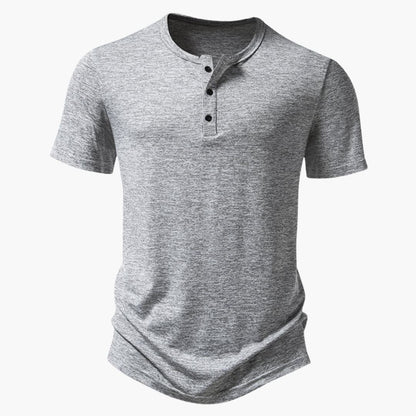 Men's Cotton Short Sleeve Henley T-Shirt