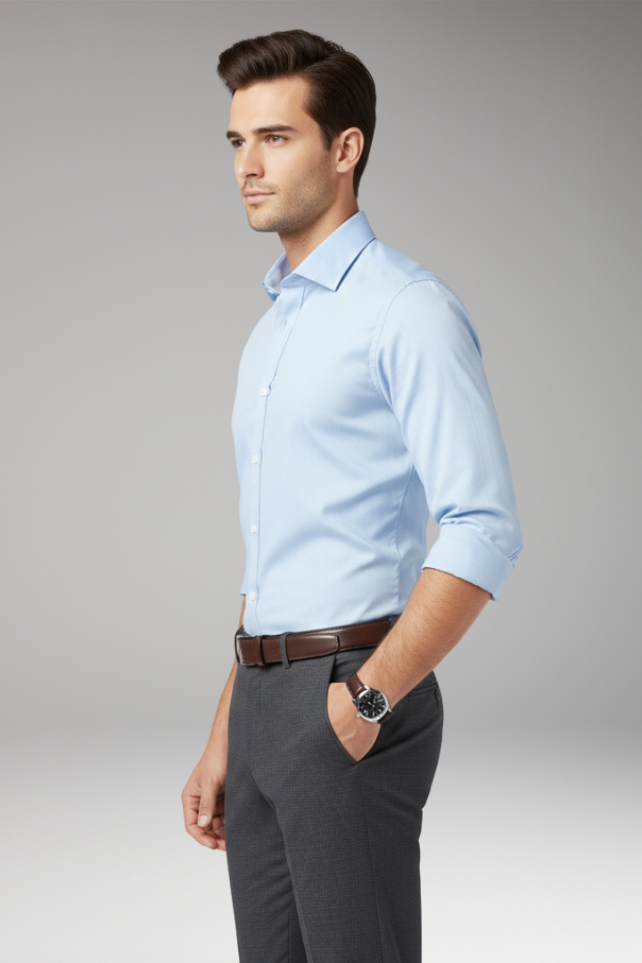Men's Classic Fit Dress Shirt Cotton Button Front