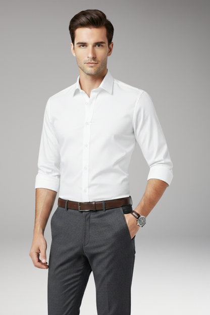 Men's Classic Fit Dress Shirt Cotton Button Front