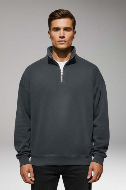 Men's Fleece Pullover Ribbed Cuffs