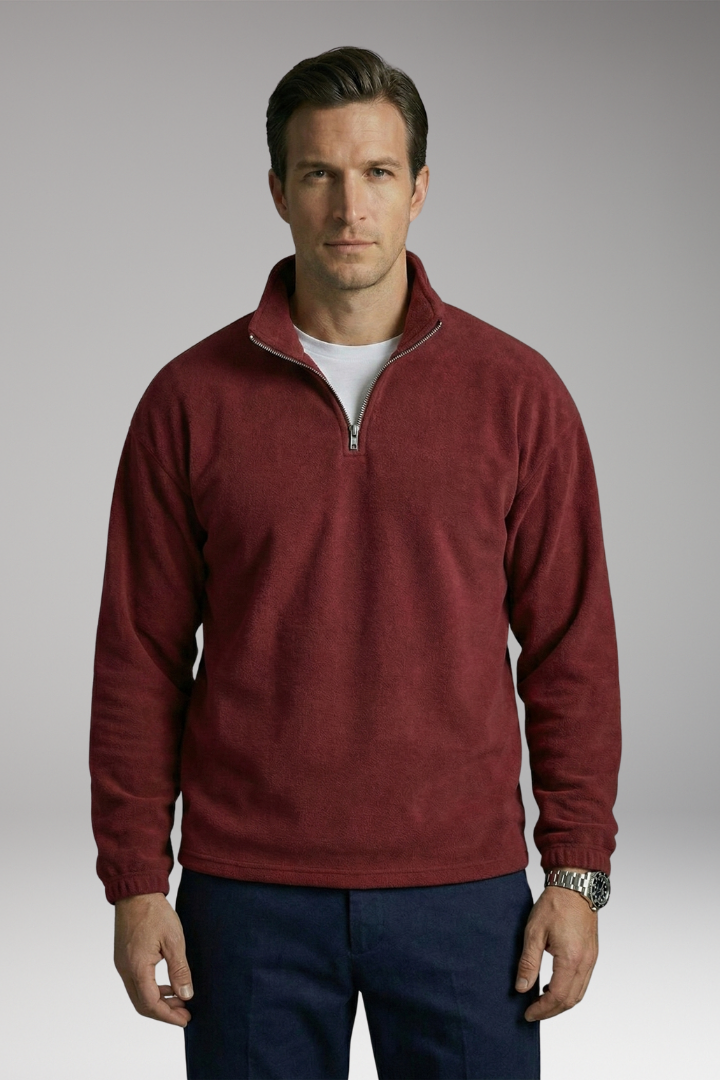 Men's Fleece Pullover Ribbed Cuffs