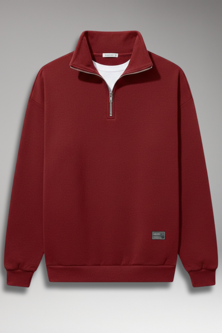 Men's Fleece Pullover Ribbed Cuffs - 
Fashinoza