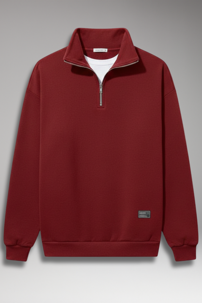 Men's Fleece Pullover Ribbed Cuffs - 
Fashinoza
