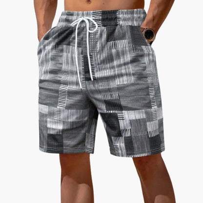 Men's Graphic Swim Trunks Drawstring Waist - Fashinoza