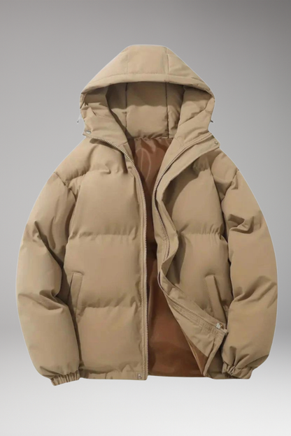 Men's Hooded Zip Jacket Welt Pockets - 
Fashinoza