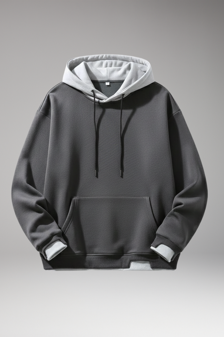 Men's Hooded Sweatshirt Drawstring Kangaroo Pocket - 
Fashinoza