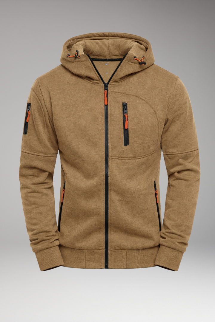 Men's Full Zip Hoodie Zipped Pockets - 
Fashinoza