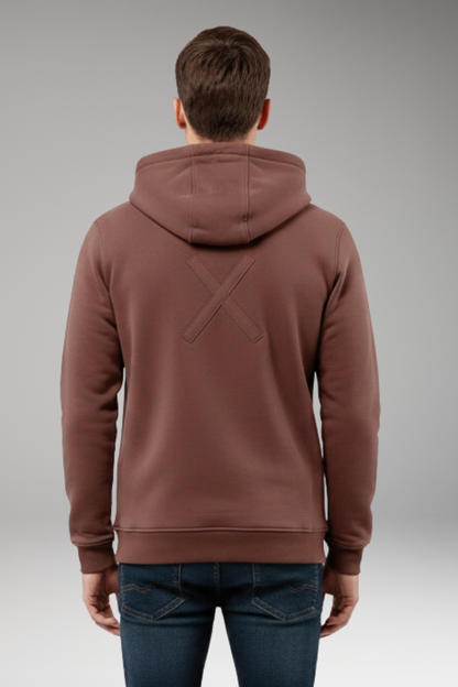 Men's Hooded Sweatshirt Half Zip Chest Pocket