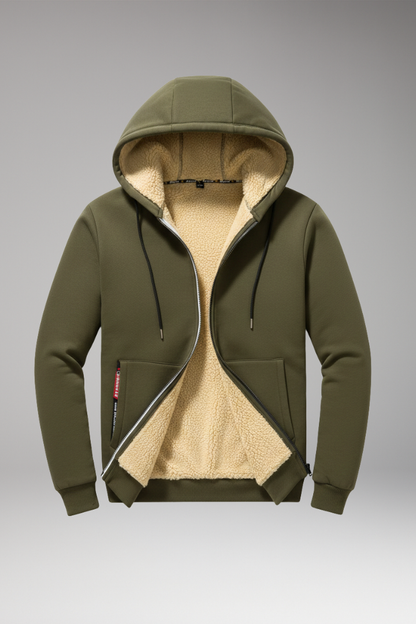 Men's Fleece Hoodie Zipper Front - 
Fashinoza