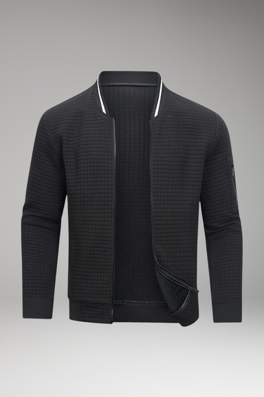 Men's Long Sleeve Jacket Front Zip Closure - 
Fashinoza