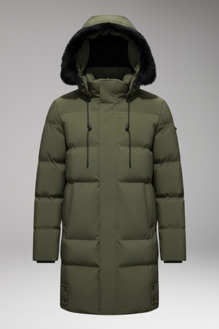 Men's Quilted Hooded Jacket - 
Fashinoza