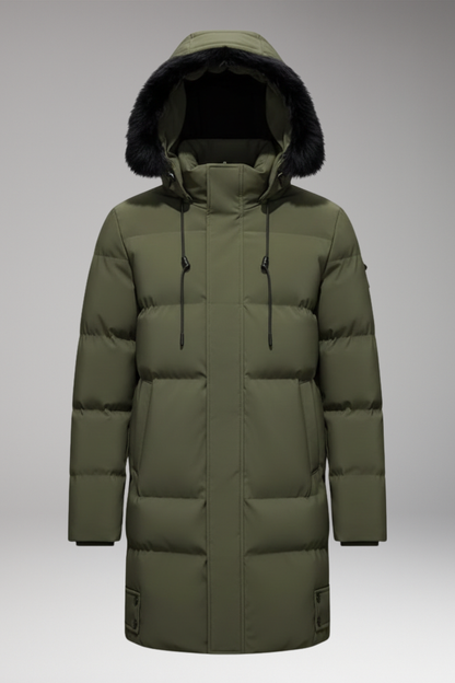Men's Quilted Hooded Jacket - 
Fashinoza