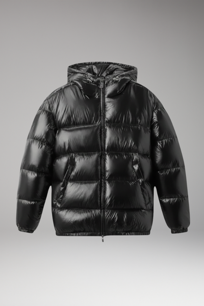 Men's Quilted Hooded Jacket - 
Fashinoza