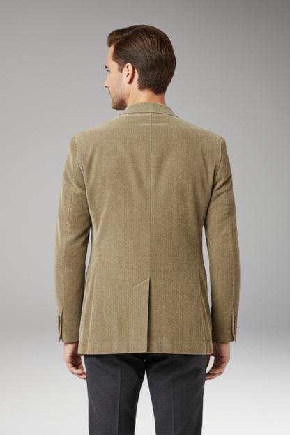 Men's Two-Button Blazer Jacket Notched Lapels