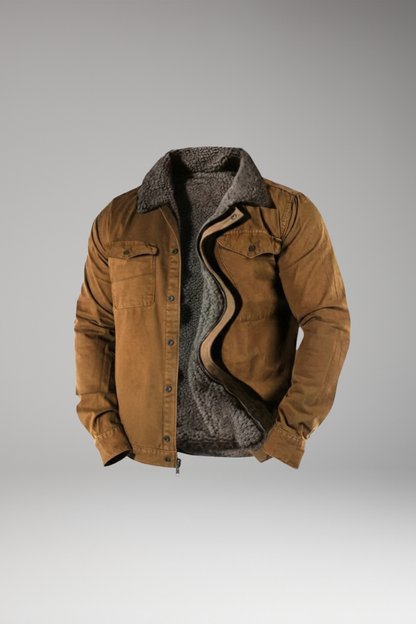 Men's Sherpa Lined Woven Jacket - 
Fashinoza