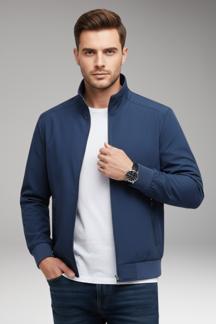 Men's Stand Up Collar Zip Jacket