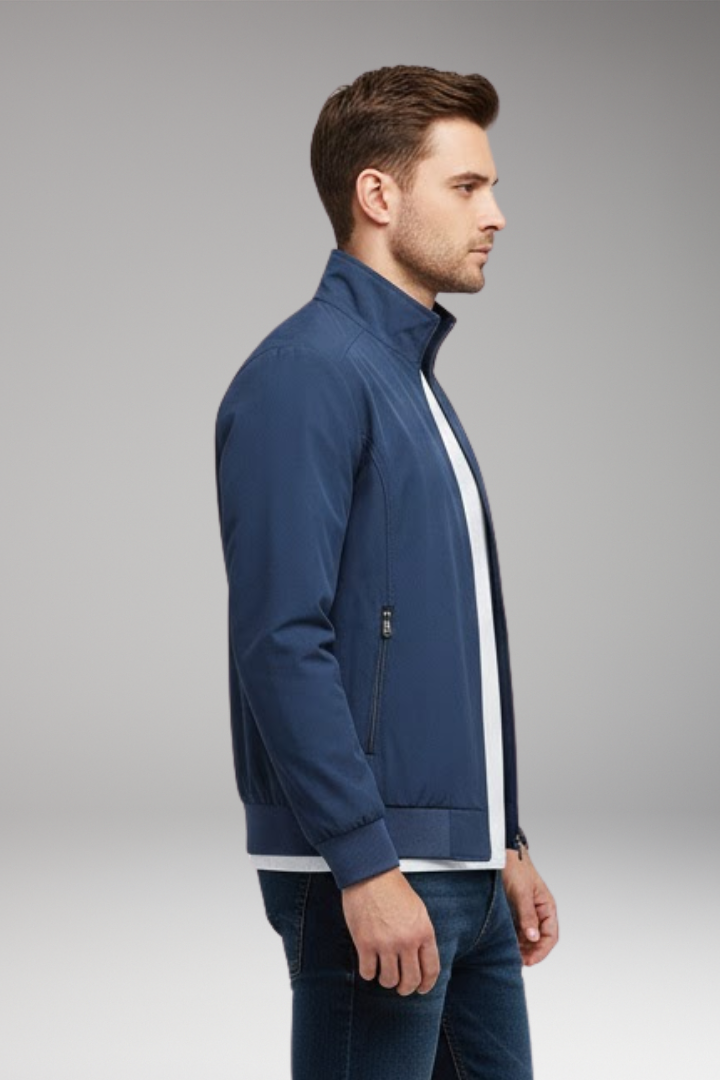 Men's Stand Up Collar Zip Jacket