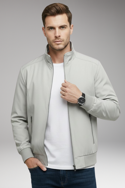Men's Stand Up Collar Zip Jacket