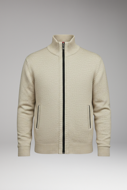 Men's Stand Up Collar Zipper Jacket - 
Fashinoza