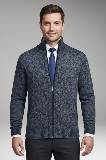 Men's Stand Up Collar Zipper Jacket