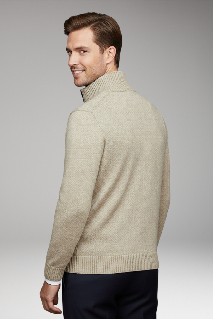 Men's Stand Up Collar Zipper Jacket