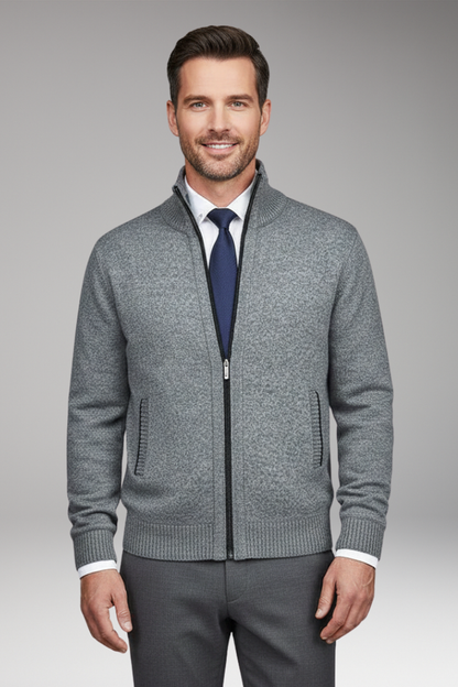 Men's Stand Up Collar Zipper Jacket
