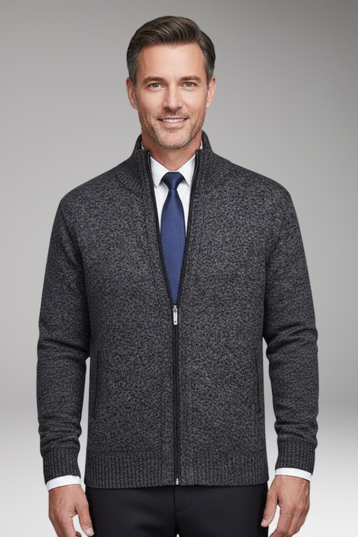 Men's Stand Up Collar Zipper Jacket