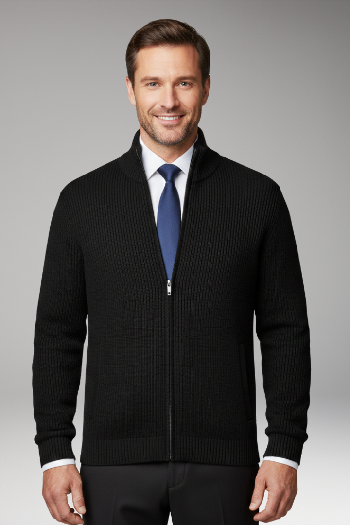 Men's Stand Up Collar Zipper Jacket
