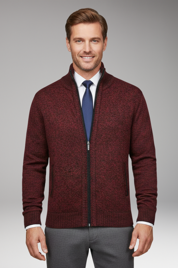 Men's Stand Up Collar Zipper Jacket