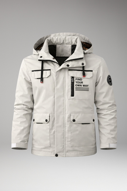 Men's Stand Collar Full Zip Jacket - 
Fashinoza