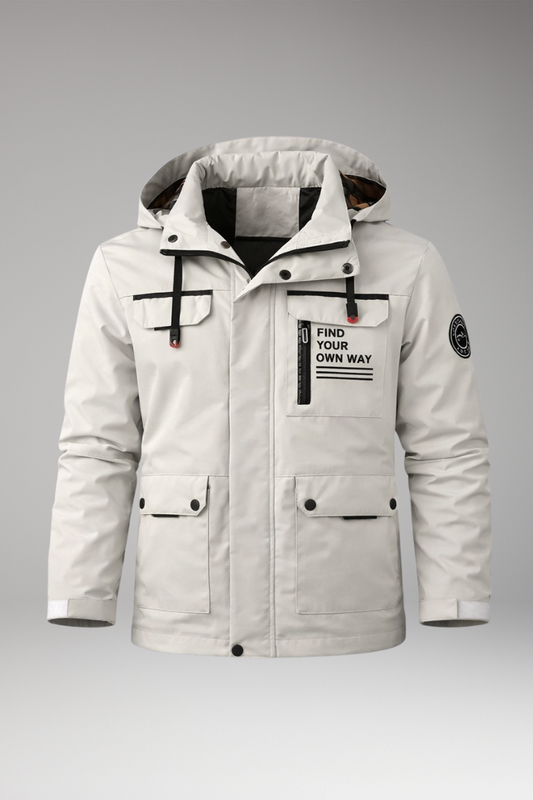 Men's Stand Collar Full Zip Jacket - 
Fashinoza