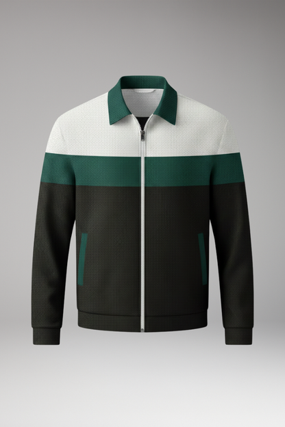 Men's Textured Stripe Jacket - 
Fashinoza