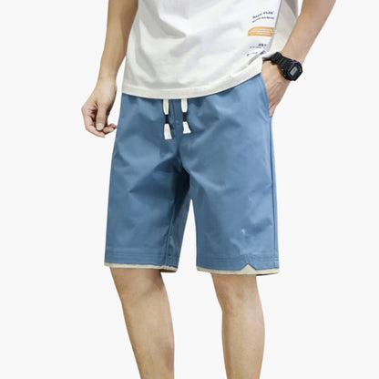Men's Jogger Shorts Drawstring Rounded Hem