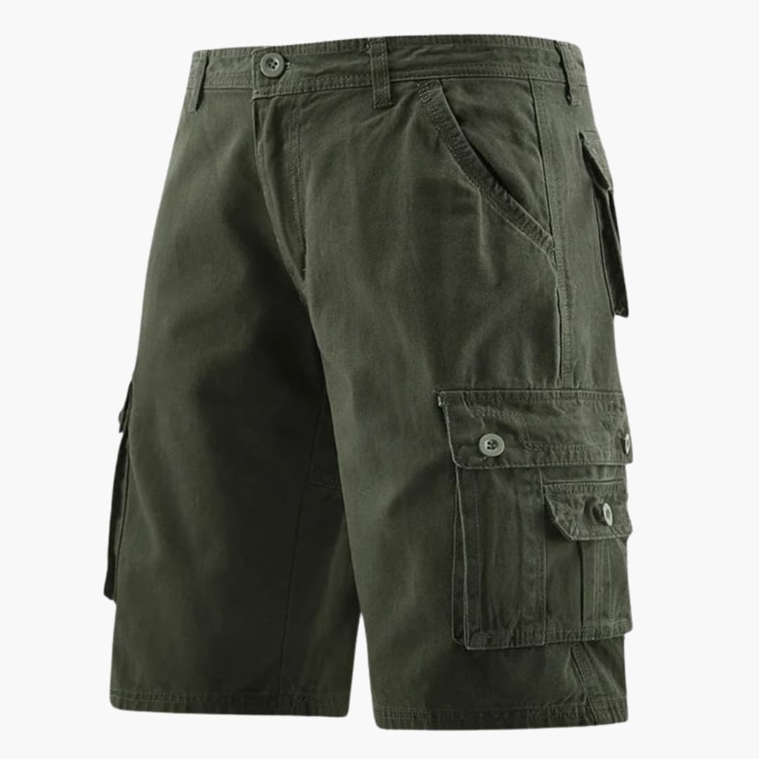 Men's Cargo Shorts Elastic Waistband Utility Pockets - Fashinoza