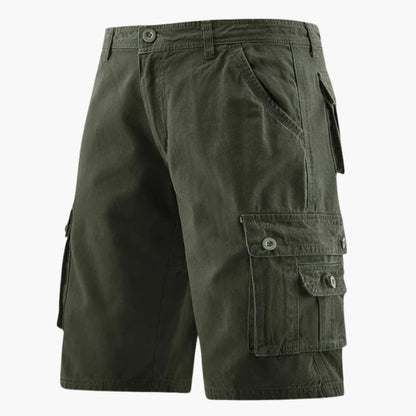 Men's Cargo Shorts Elastic Waistband Utility Pockets - Fashinoza