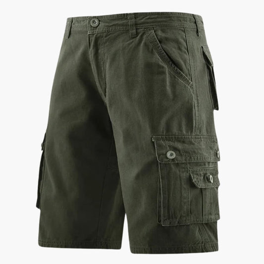 Men's Cargo Shorts Elastic Waistband Utility Pockets - Fashinoza