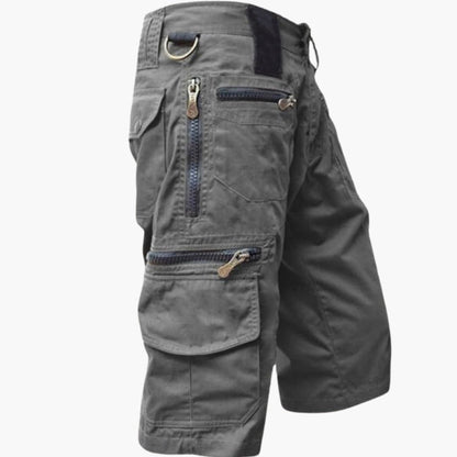Men's Cargo Shorts Straight Leg Utility Pockets Khaki - Fashinoza