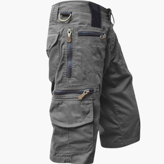 Men's Cargo Shorts Straight Leg Utility Pockets Khaki - Fashinoza