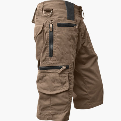 Men's Cargo Shorts Straight Leg Utility Pockets Khaki