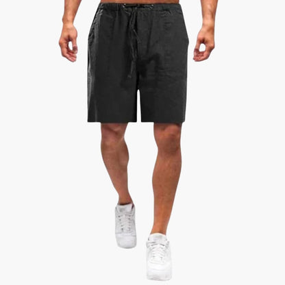 Men's Knee Length Shorts Elastic Waist Drawstring - Fashinoza