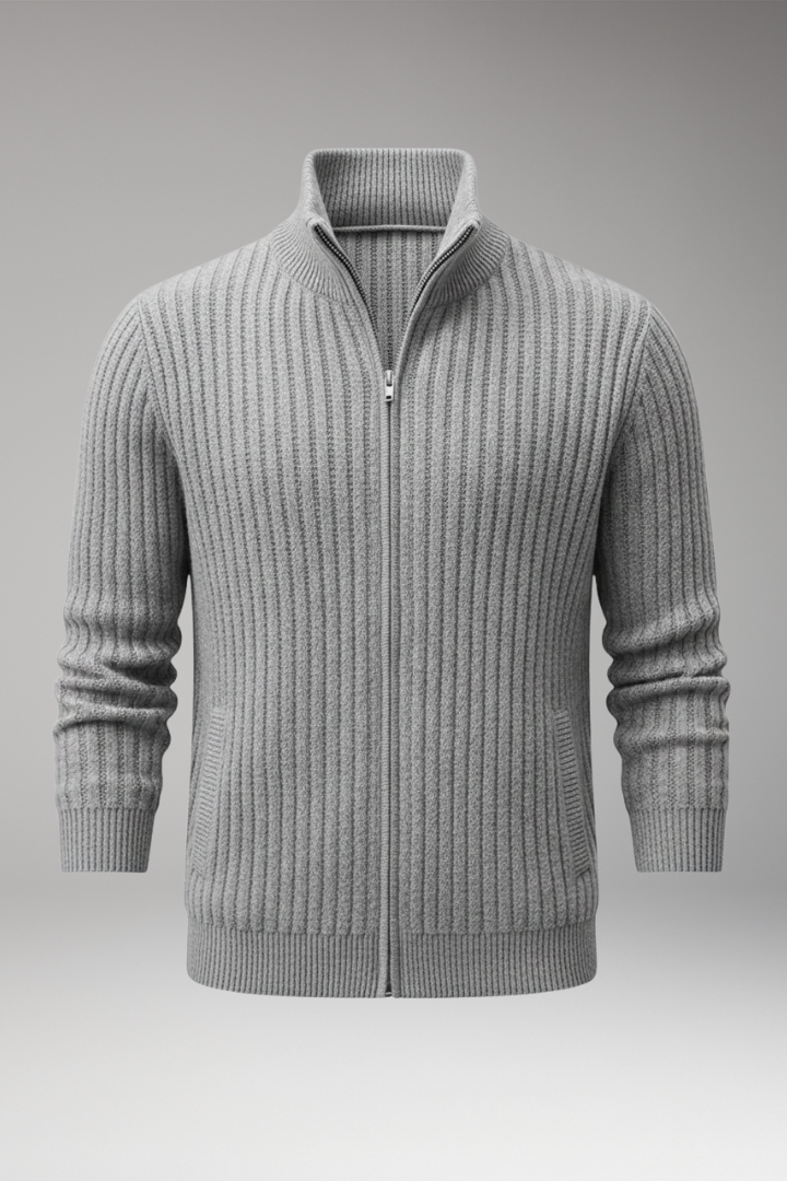 Men's Striped Knit Cardigan - 
Fashinoza