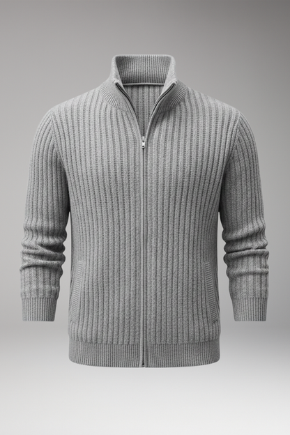 Men's Striped Knit Cardigan - 
Fashinoza
