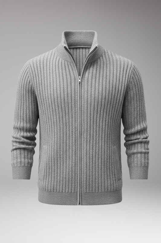 Men's Striped Knit Cardigan - 
Fashinoza
