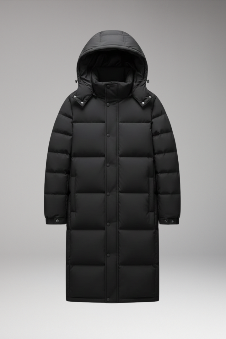 Men's Quilted Hooded Jacket - 
Fashinoza