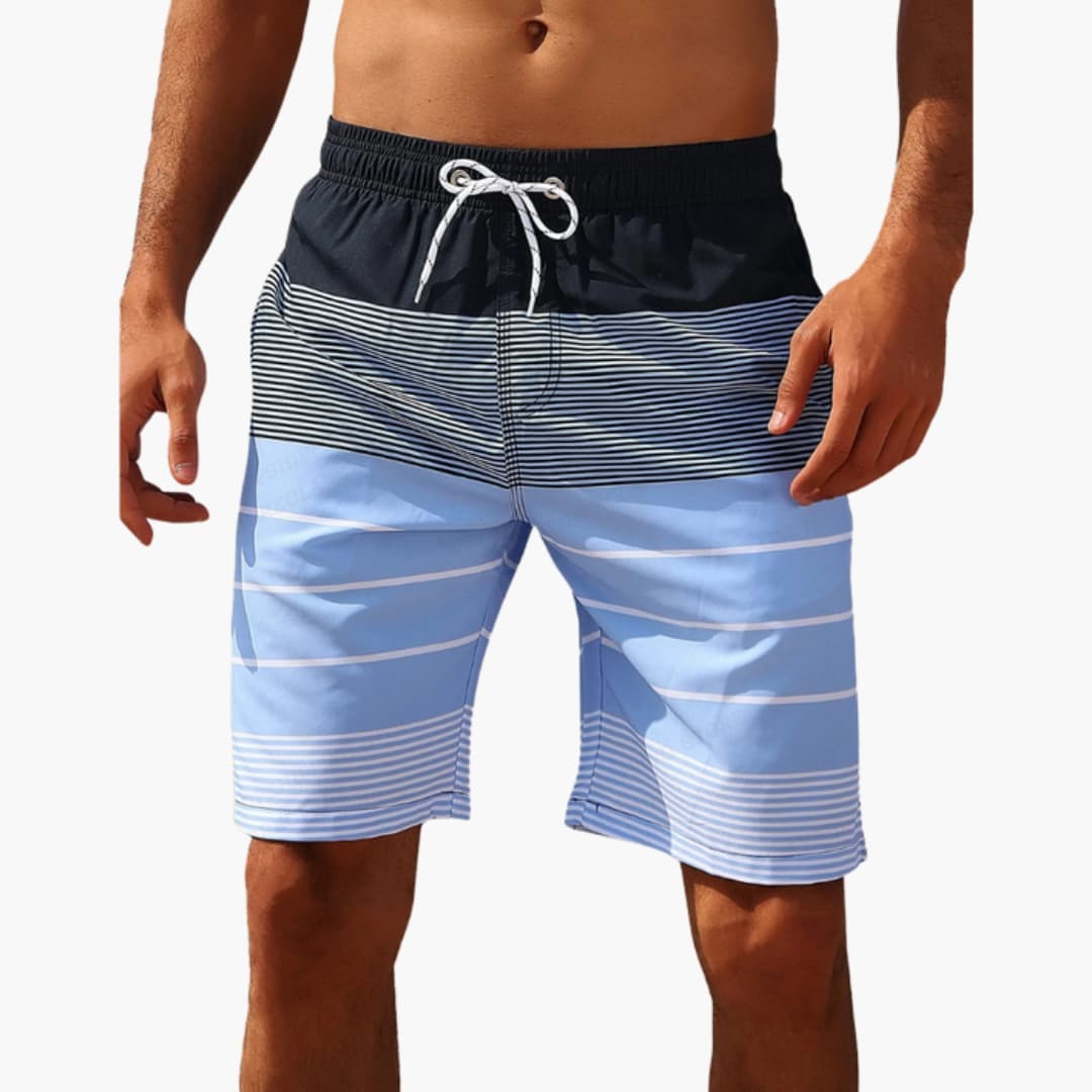 Men's Board Shorts Drawstring Waist Mid-Length - Fashinoza