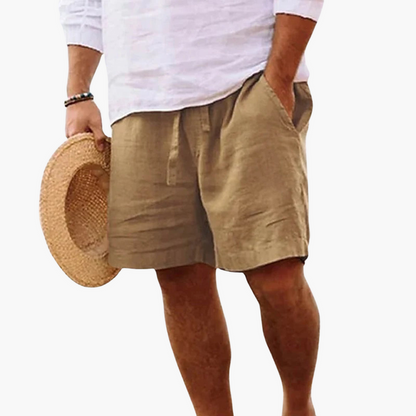 Men's Drawstring Shorts Elastic Waist Mid-Length - Fashinoza