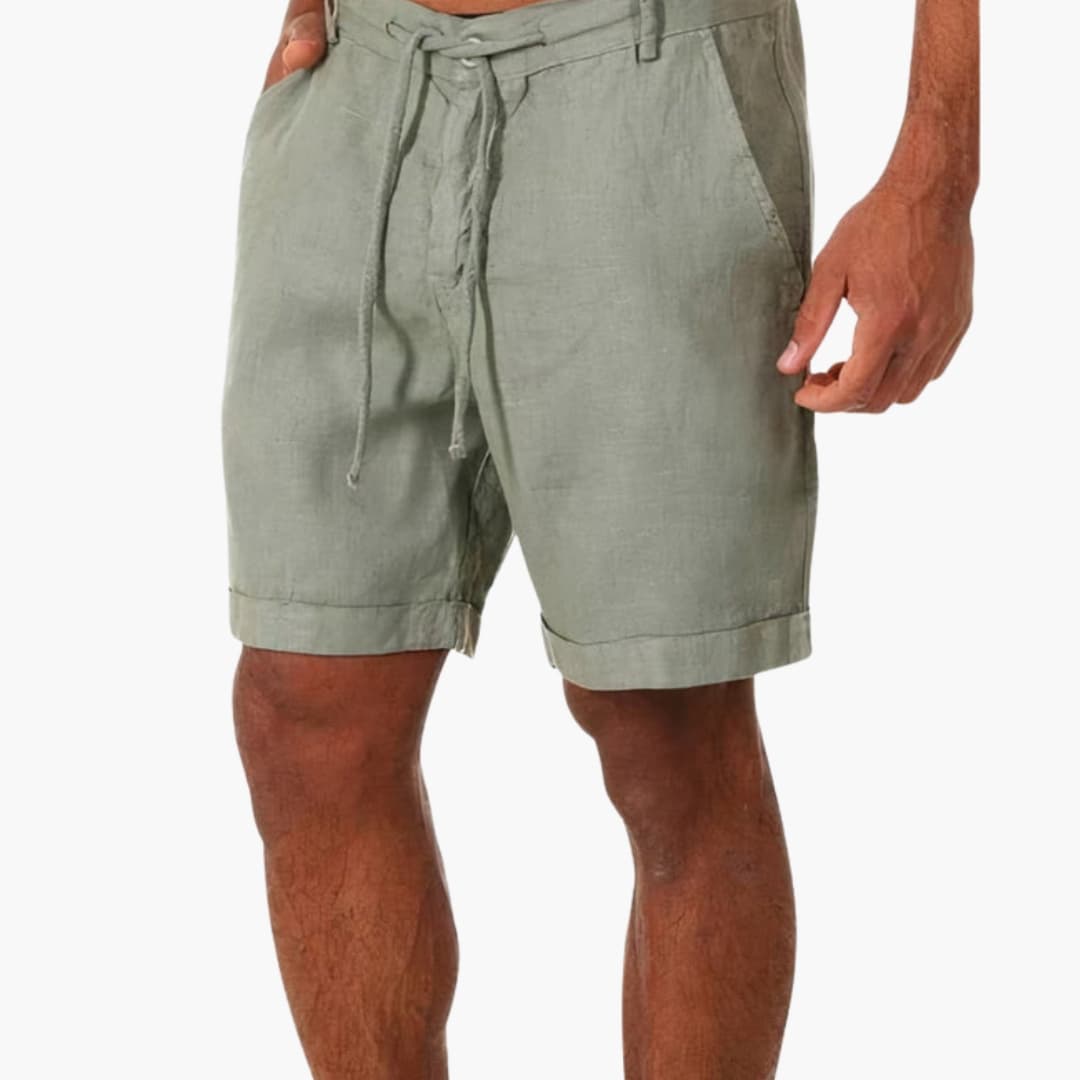 Men's Drawstring Shorts Mid-Length with Side Pockets